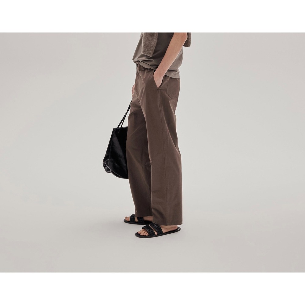 FRAME Easy Button Fly Drawstring Trousers in Dark Brown Men Small NWT $298‎